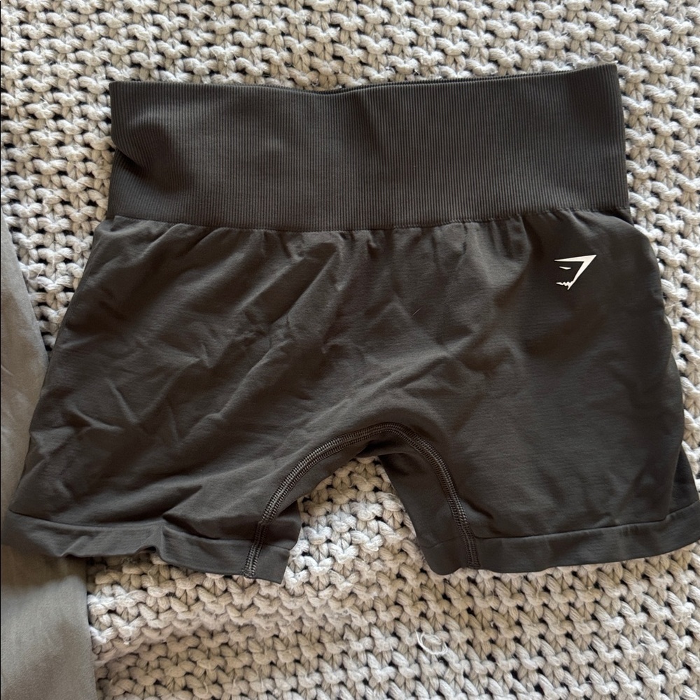 Gymshark Charcoal High-Waisted Shorts